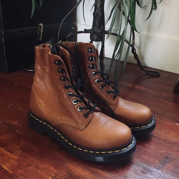 Dr. Martens Brown Lace Up Boots - Picture 2 of 8